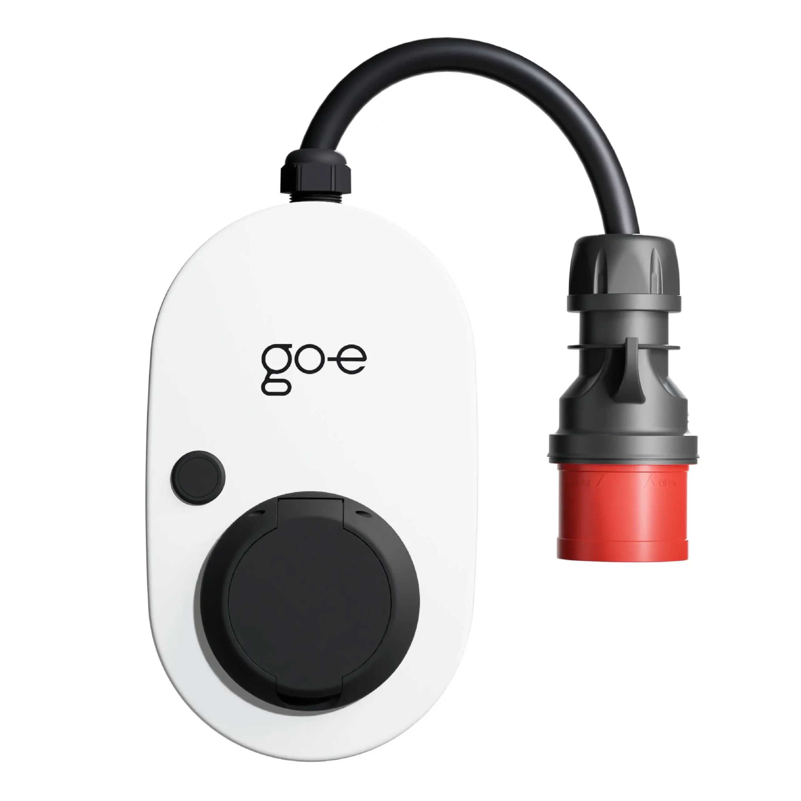 Vit go-e Gemini Flex 2.0 med CEE-anslutning