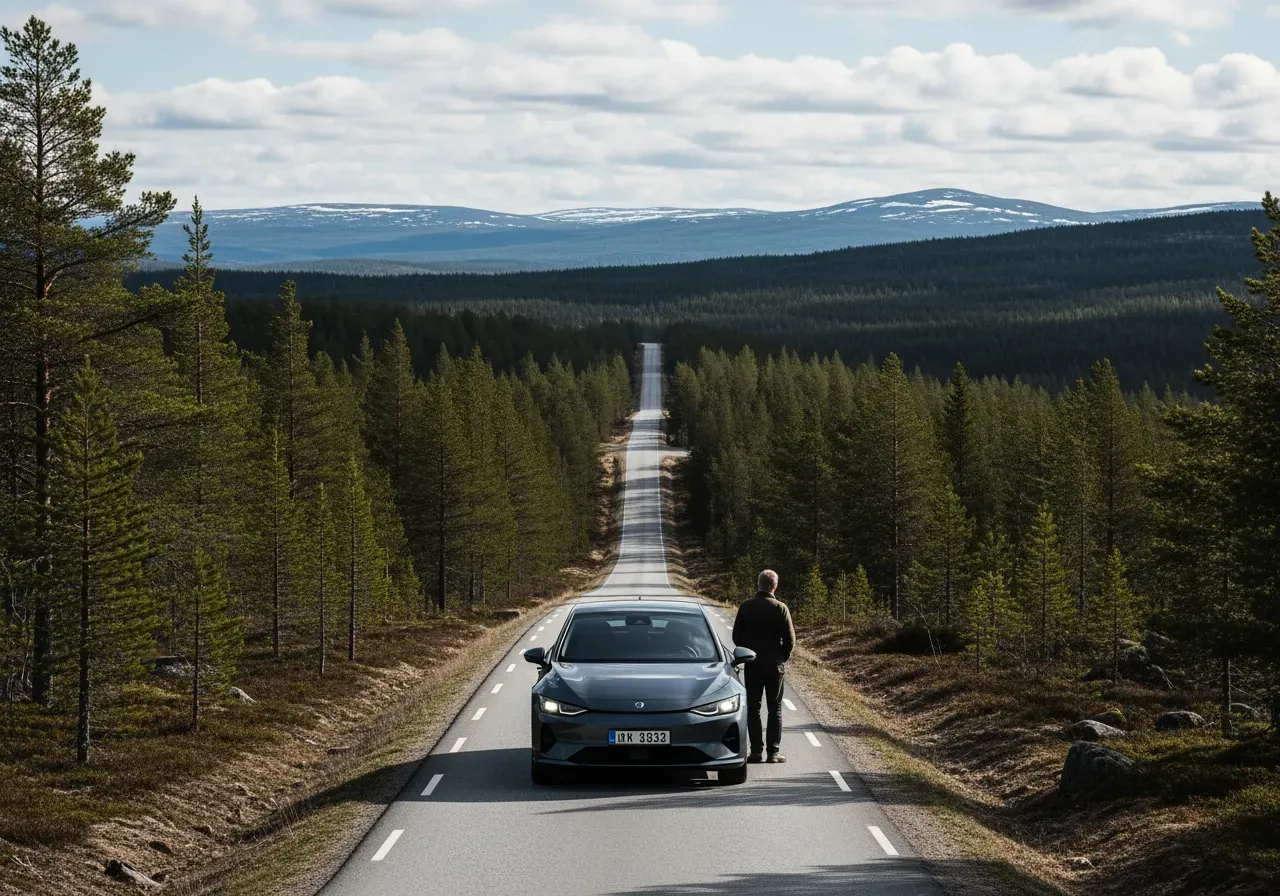 Elbil på långt avstånd